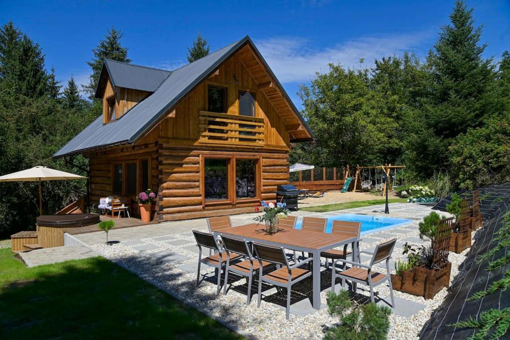 Polana Slowikowa 5 Star- Domek W Gorach Z Jacuzzi, Sauna,Basen,Ogrod Z Lasem, Kominek I Narty Stroza  Екстер'єр фото